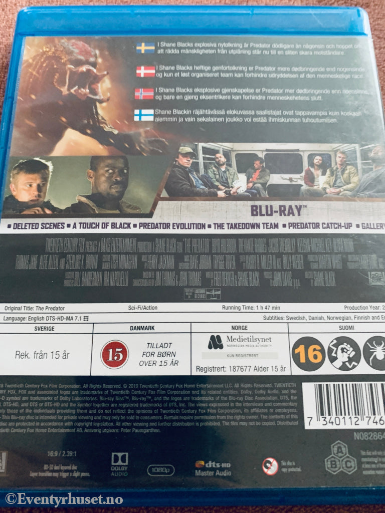 The Predator. Blu-ray.