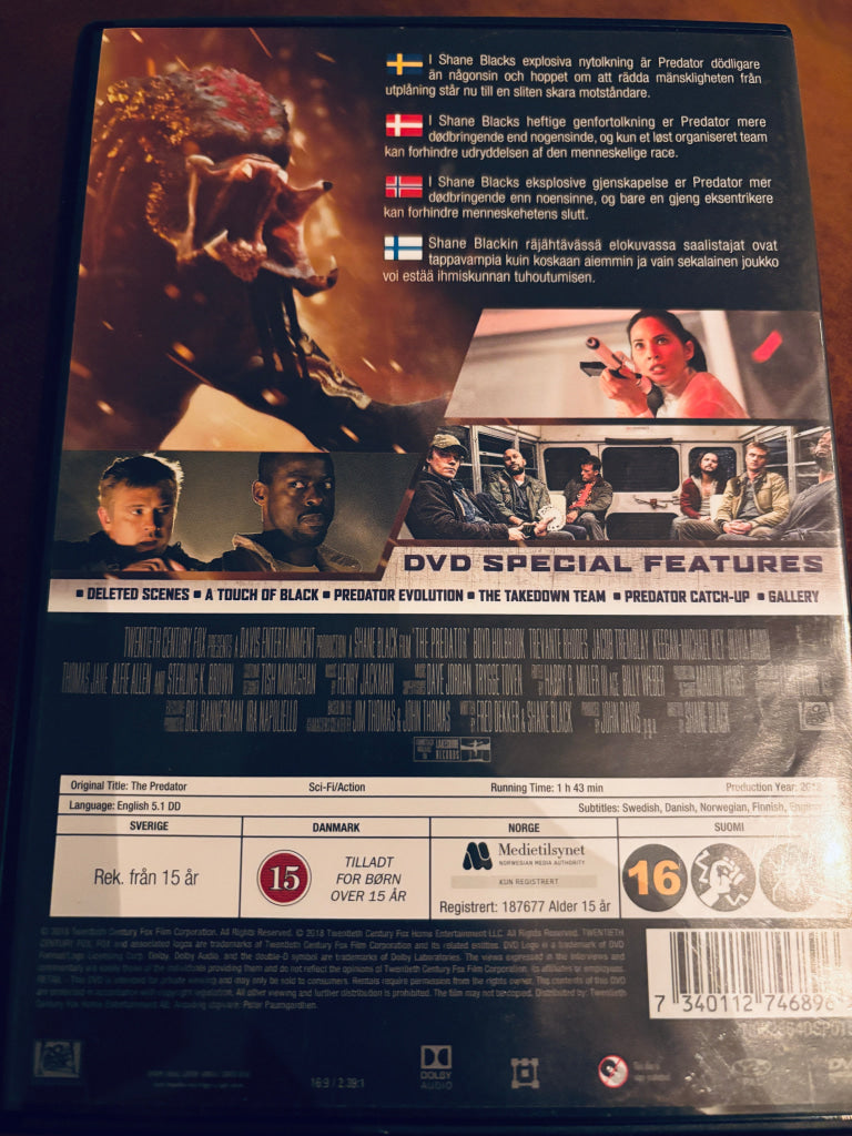 The Predator. DVD.
