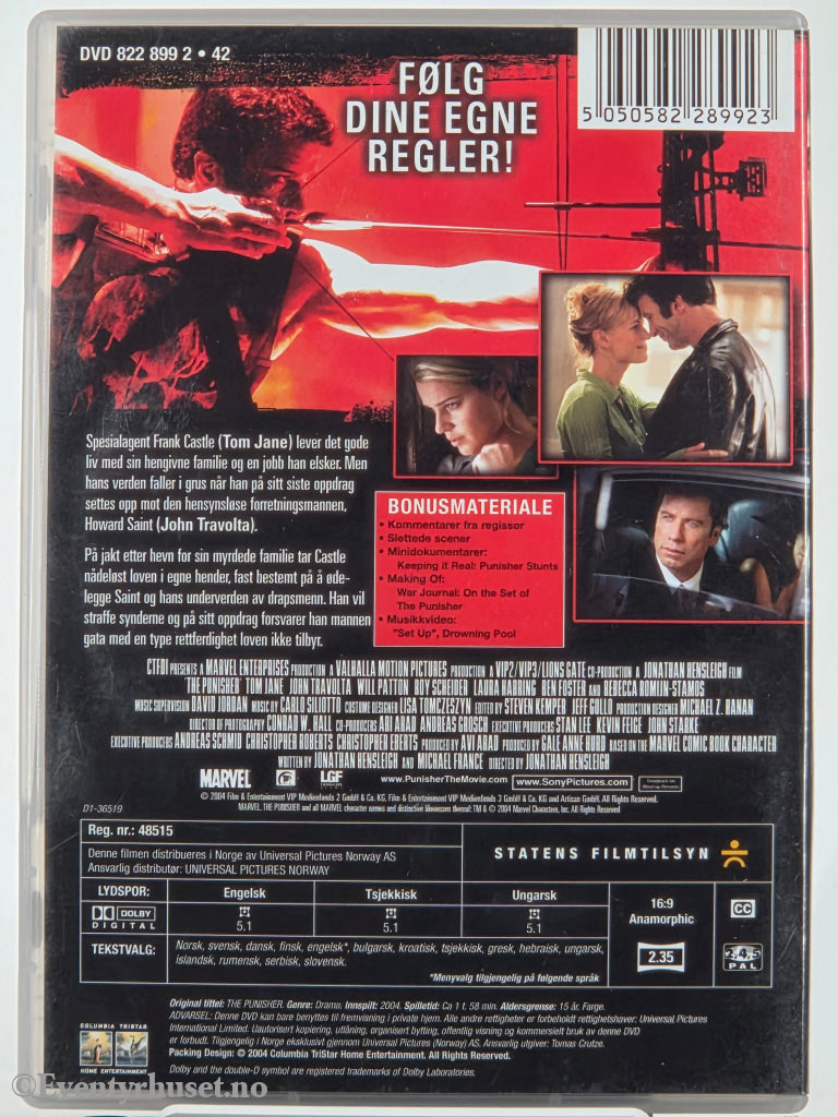 The Punisher (2004). DVD. Walt Disney Home Video