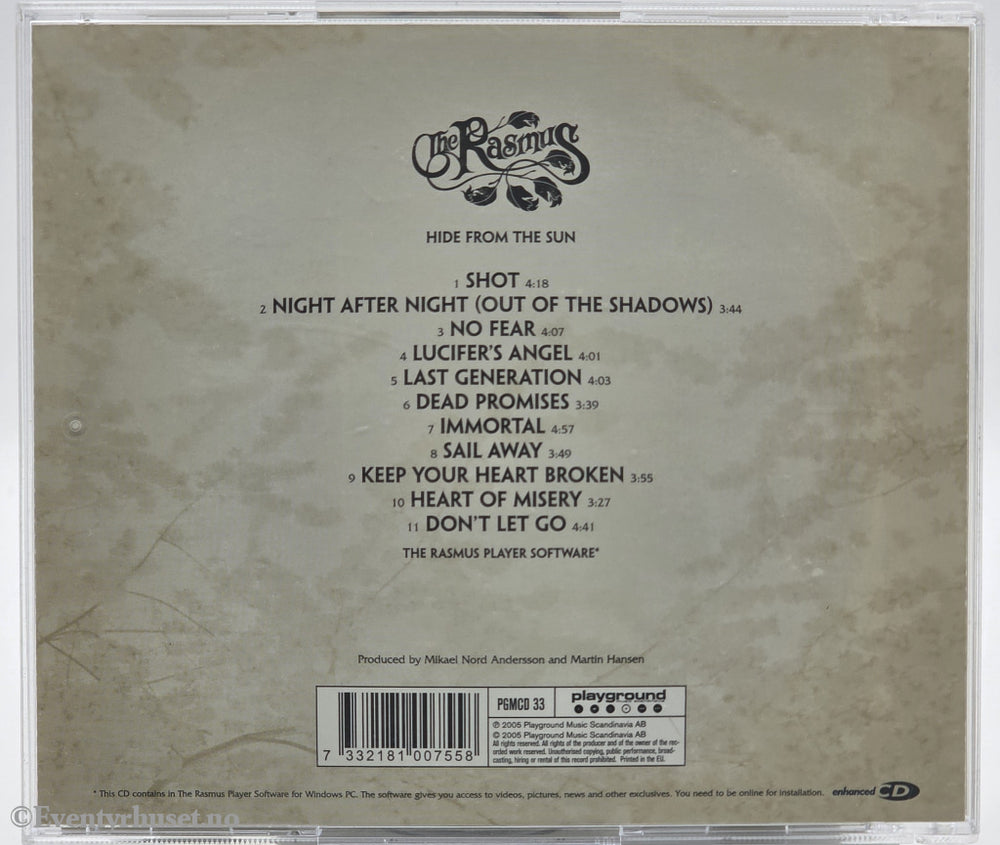 The Rasmus. 2005. Hide From The Sun. CD.