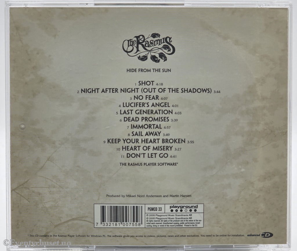 The Rasmus. 2005. Hide From The Sun. CD.