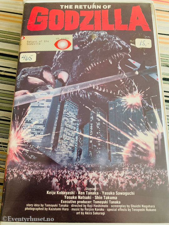 The Return Of Godzilla. 1984. Vhs Big Box. Box