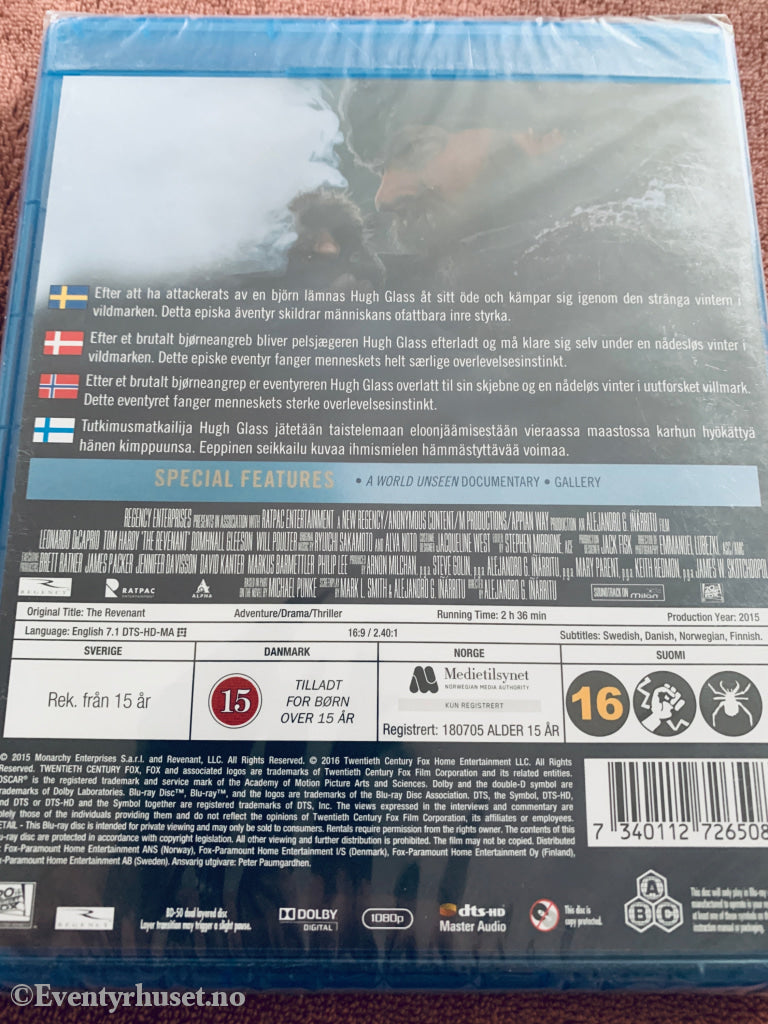 The Revenant. Blu-ray.