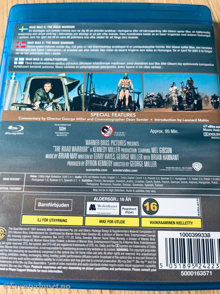 The Road Warrior (Mad Max). 1981. Blu - Ray. Blu - Ray Disc