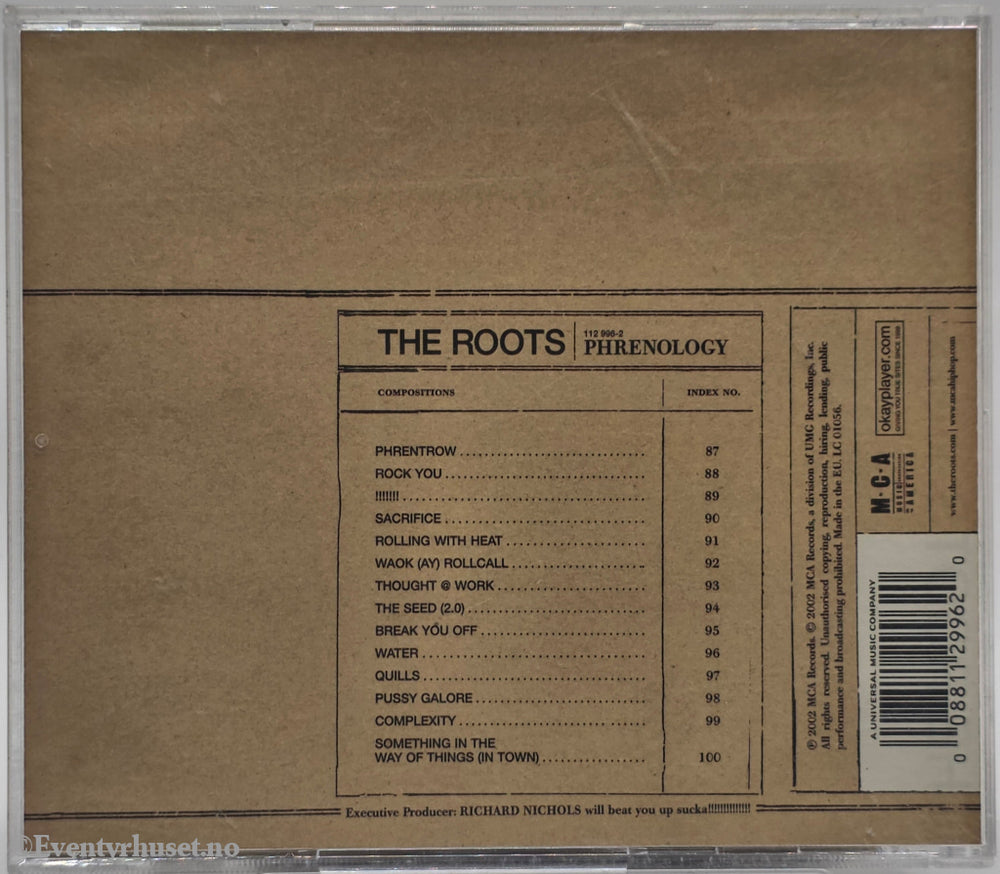 The Roots. 2002. Phrenology. CD.