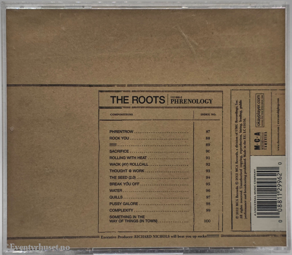 The Roots. 2002. Phrenology. CD.