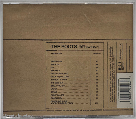 The Roots. 2002. Phrenology. CD.