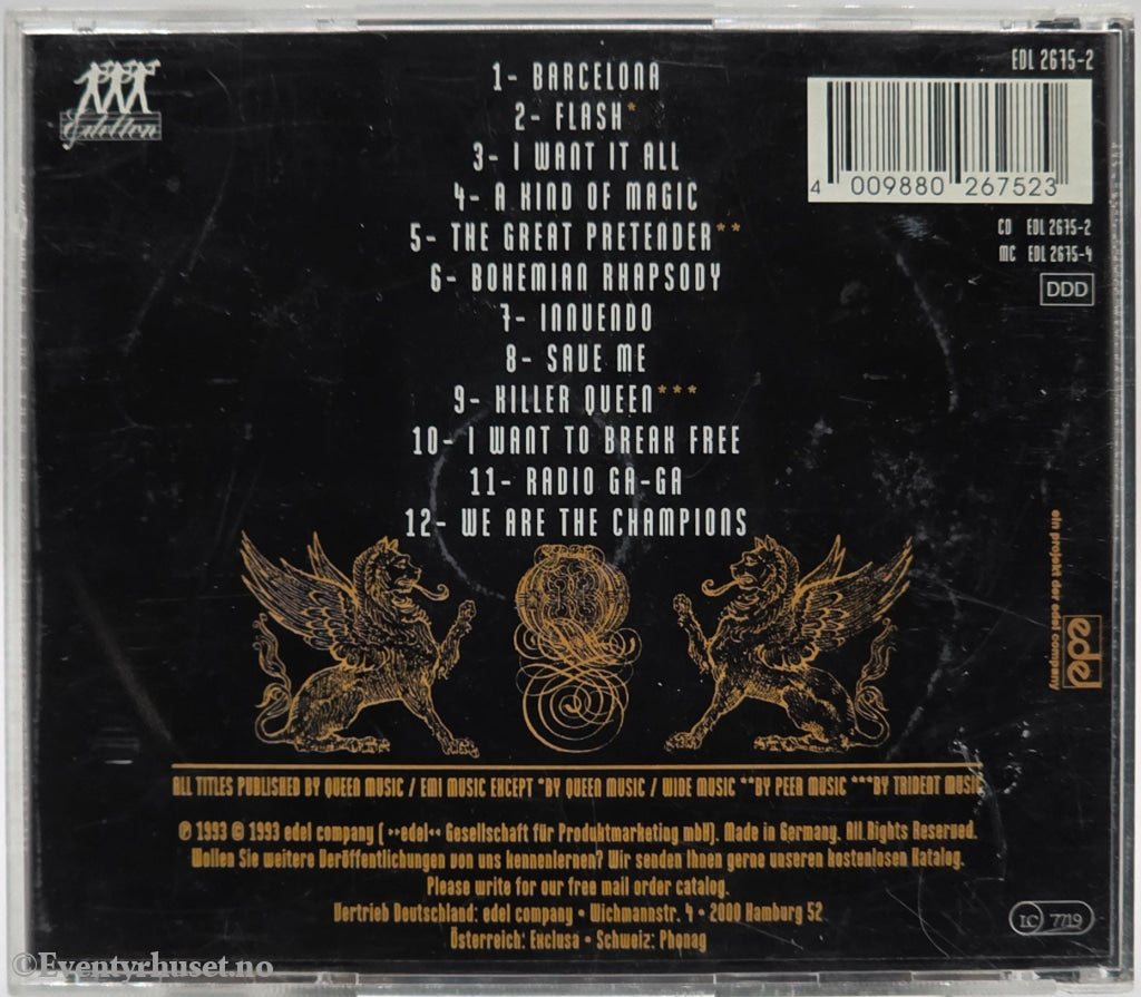 The Royal Philharmonic Orchestra. 1994. We Are The Champions: Plays Hits of Freddie Mercury & Queen. Musikk-CD.