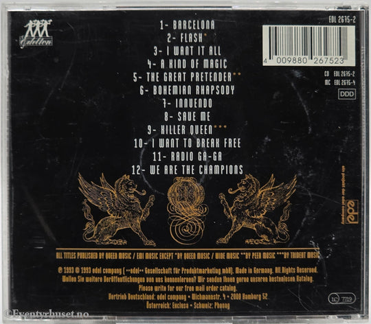 The Royal Philharmonic Orchestra. 1994. We Are The Champions: Plays Hits of Freddie Mercury & Queen. Musikk-CD.