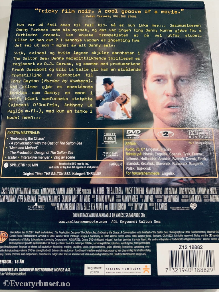 The Salton Sea. 2001. Dvd Snapcase.