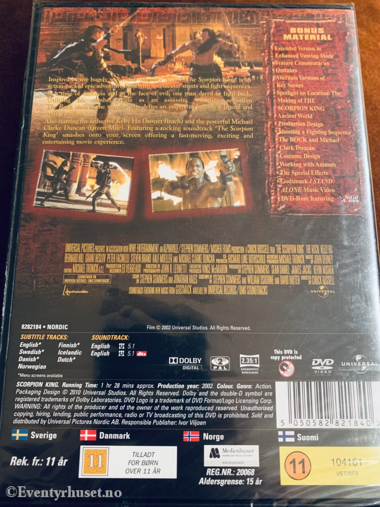 The Scorpion King. 2004. Dvd. Ny I Plast! Dvd