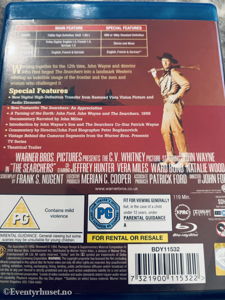 The Searchers. Blu-ray.
