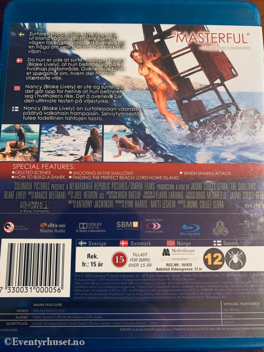 The Shallows. 2016. Blu-Ray. Blu-Ray Disc