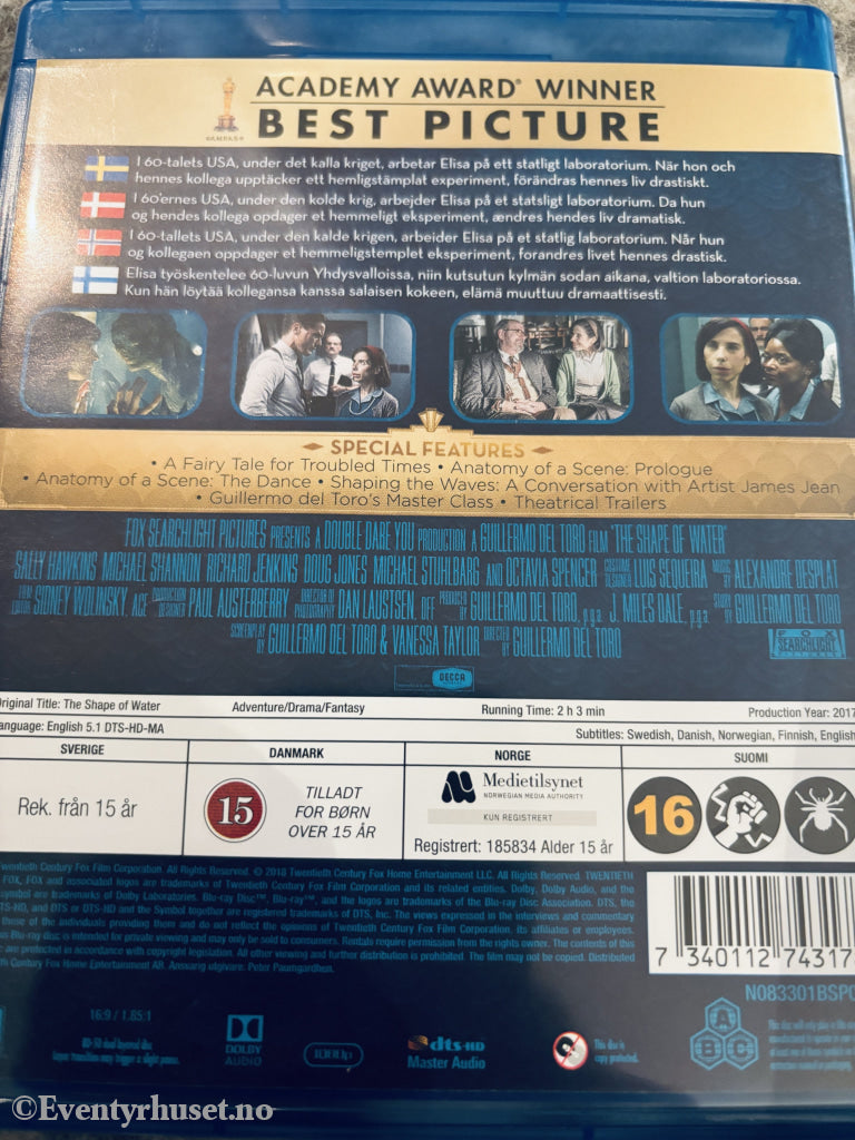 The Shape of Water. Blu-ray.