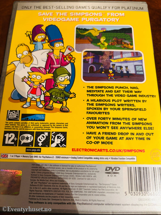 The Simpsons Game. PS2.