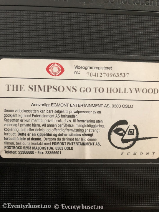 The Simpsons Go To Hollywood. (Norsk). Vhs. Vhs