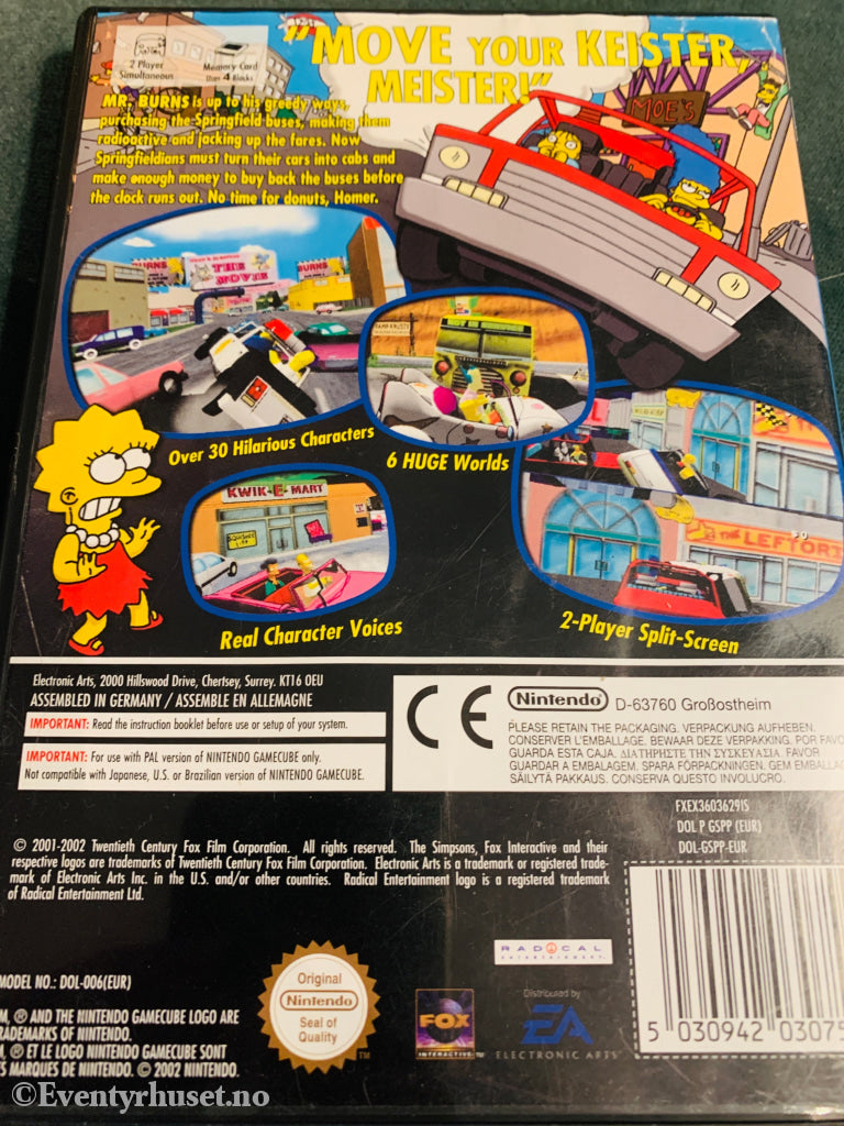 The Simpsons Road Rage. Gamecube.