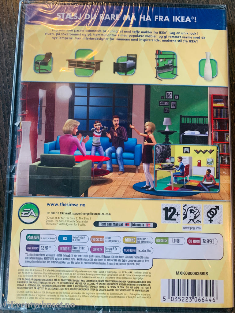 The Sims 2 - IKEA interiørpakke stæsj. PC-spill. Ny i plast! PC spill