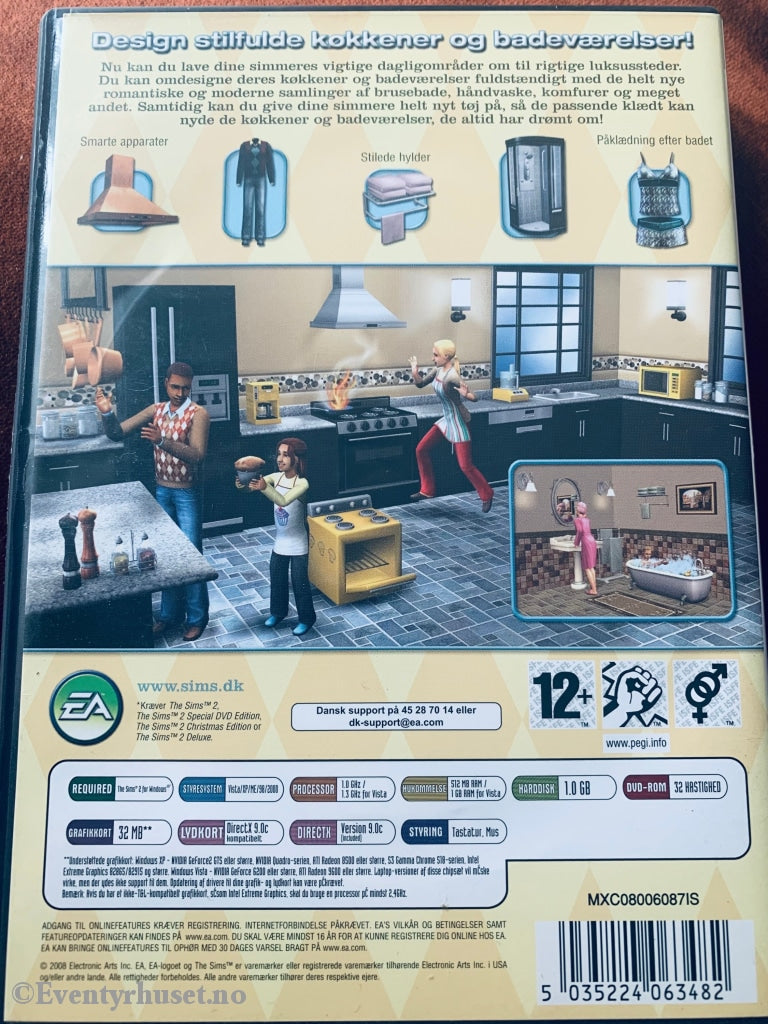 The Sims 2 Kitchen & Bath - Interior Design Xtra Pakke. Pc-Spill. Pc Spill