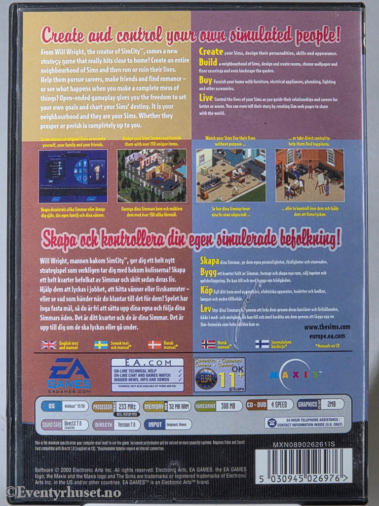 The Sims. 2000. PC-spill. Scanbox / Egmont Film