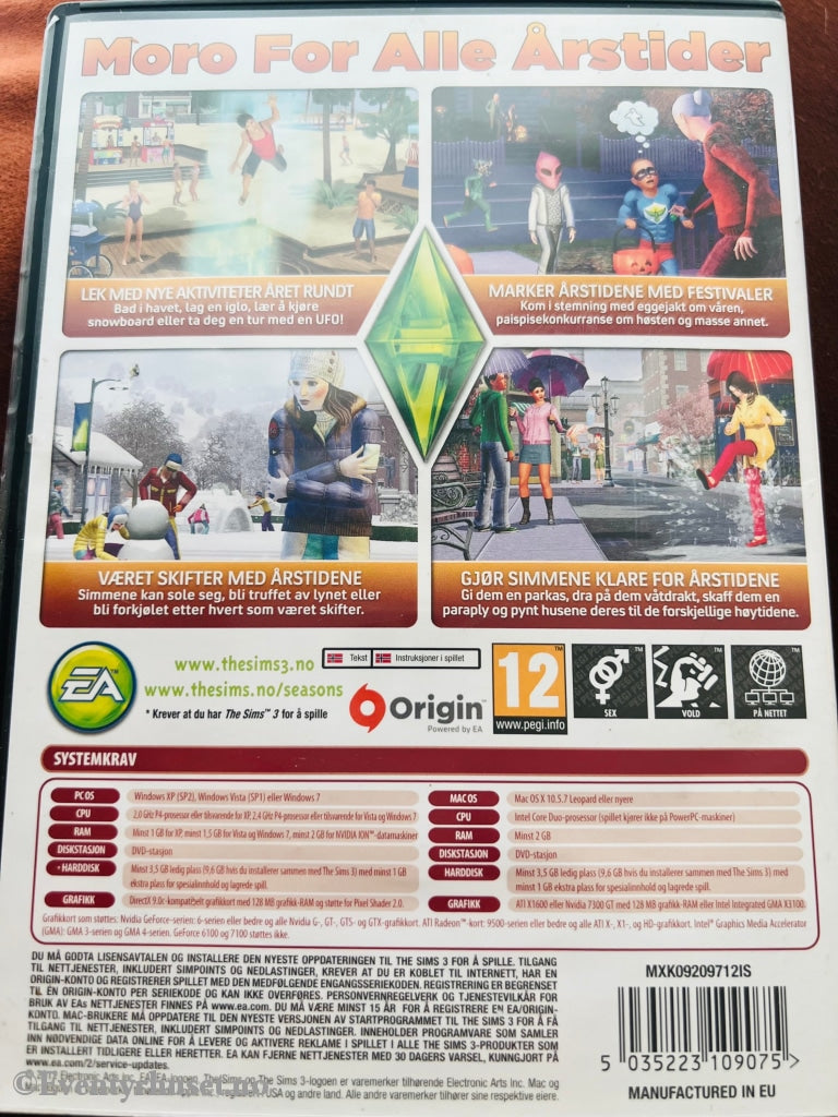 The Sims 3 - De Fire Årstider. Pc-Spill. Pc Spill