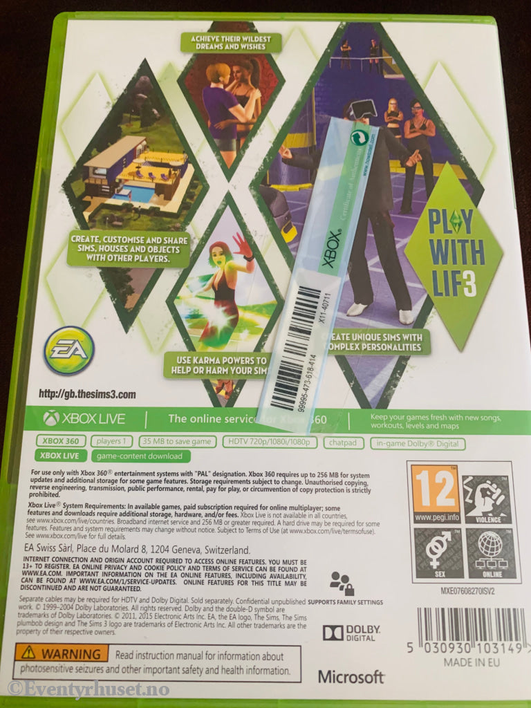 The Sims 3. Xbox 360. 360