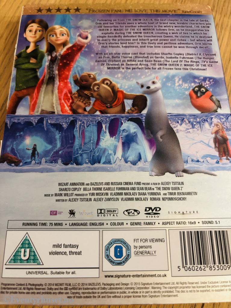 The Snow Queen 2: The Magic of the Ice Mirror (2014) . DVD.