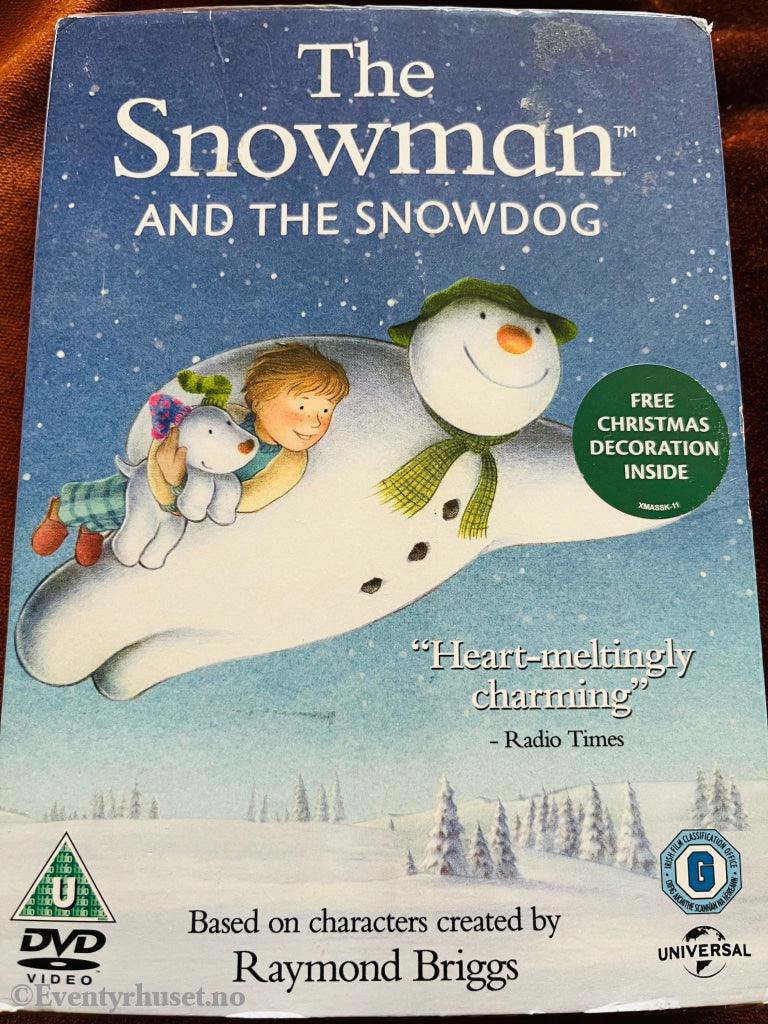The Snowman (Snømannen). 1982. Dvd Slipcase. Ny I Plast!