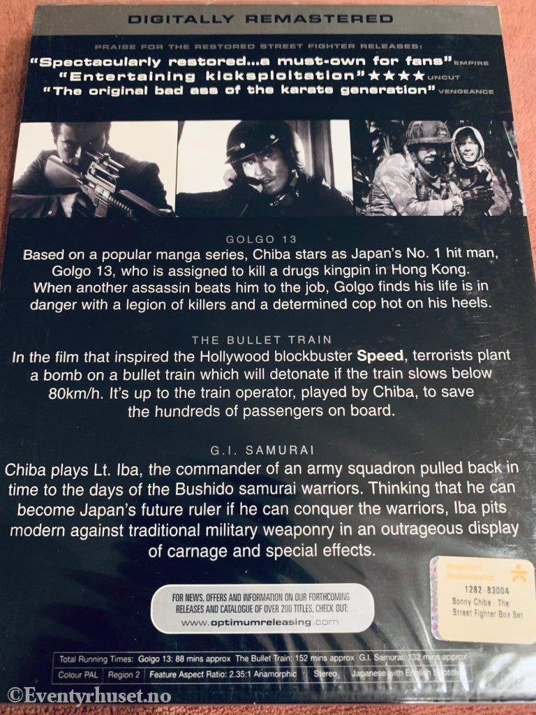 The Sonny Chiba Collection Vol.2, 2007. DVD samleboks. Ny i plast!