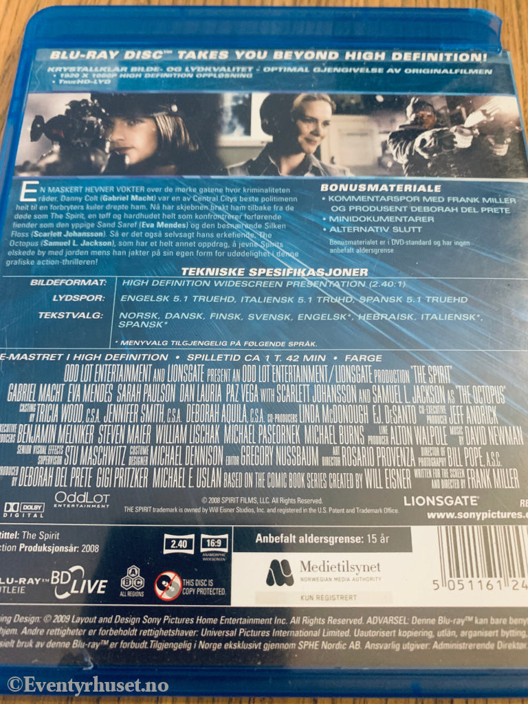 The Spirit (2008). Blu-Ray.
