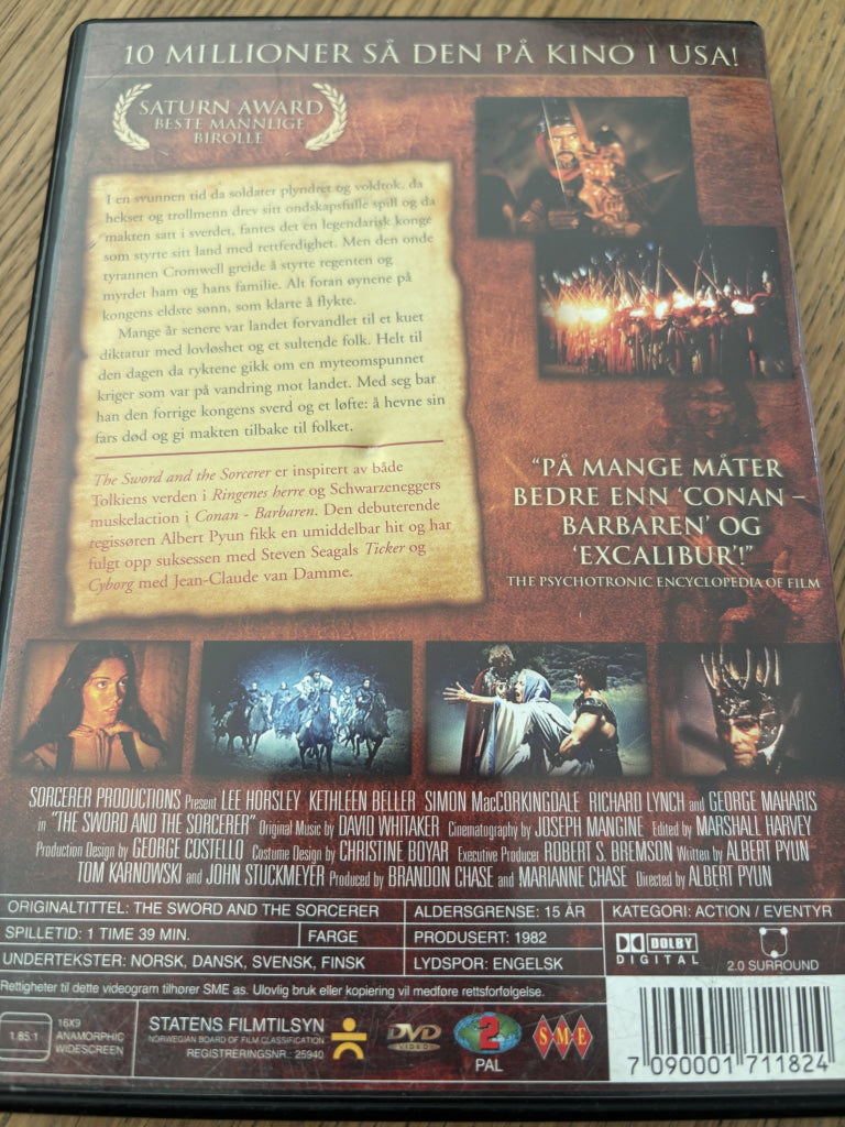 The Sword and the Sorcerer. DVD.