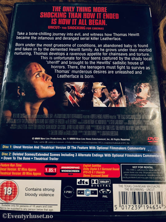 The Texas Chainsaw Massacre Uncut. Dvd. Dvd