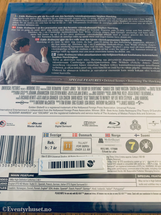 The Theory of Everything (2014). Blu-Ray. Ny i plast!