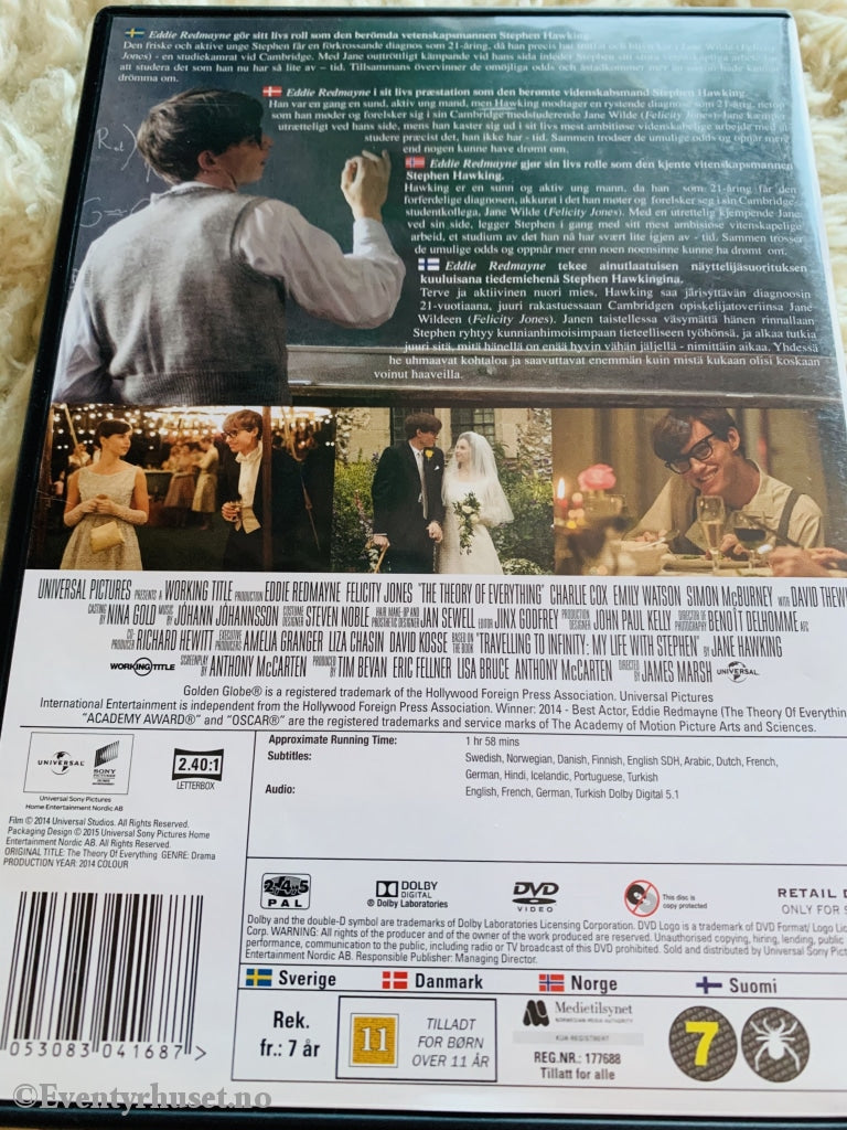 The Theory Of Everything. Dvd. Dvd