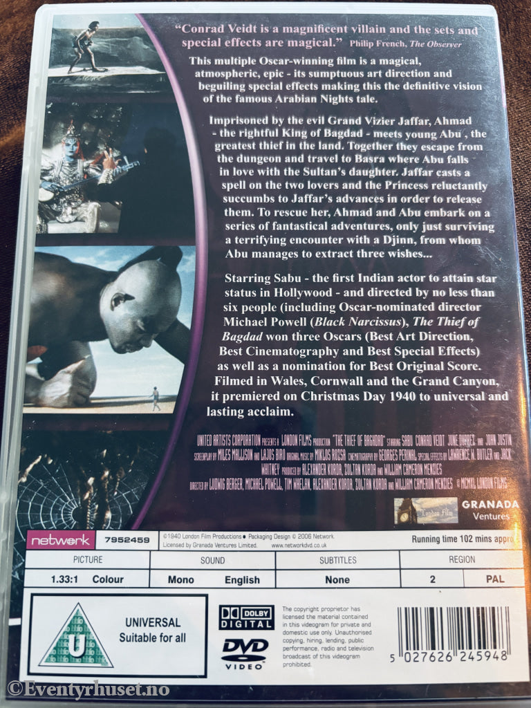 The Thief of Bagdad (1940). DVD.