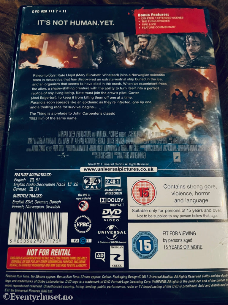 The Thing. 2011. Dvd. Dvd