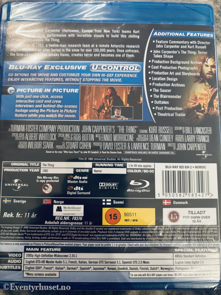 The Thing. Blu-ray. Ny i plast!