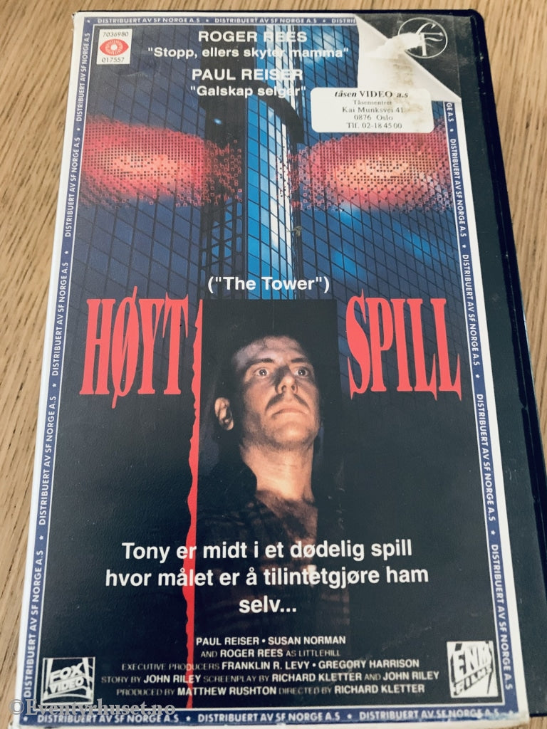 The Tower (Høyt Spill). 1992. Vhs Fra Utleie.