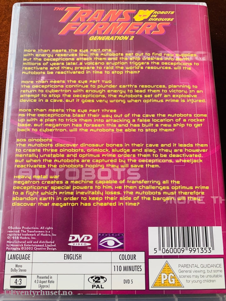 The Transformers Generation 2. DVD. Eventyrhuset