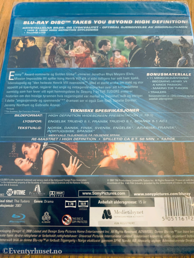 The Tudors: Season 1 (2007). Blu-Ray. Ny i plast!