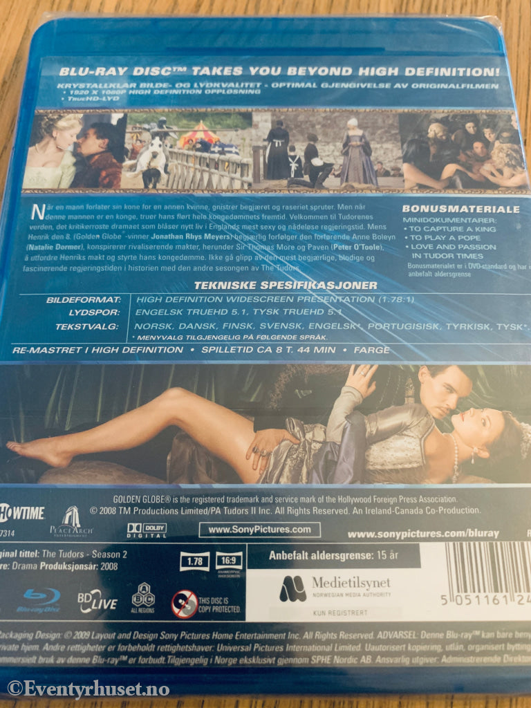 The Tudors: Season 2 (2008). Blu-Ray. Ny i plast!