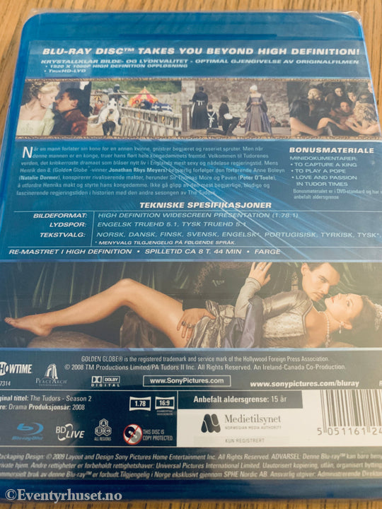 The Tudors: Season 2 (2008). Blu-Ray. Ny i plast!