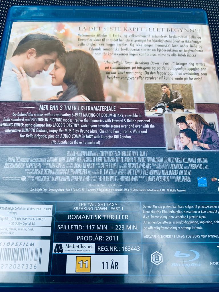 The Twilight Saga: Breaking Dawn - Part 1. Blu-ray.