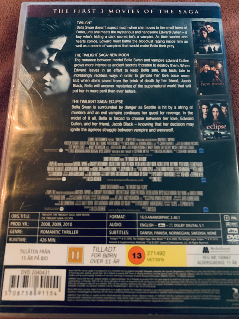 The Twilight Saga. DVD samleboks. DVD