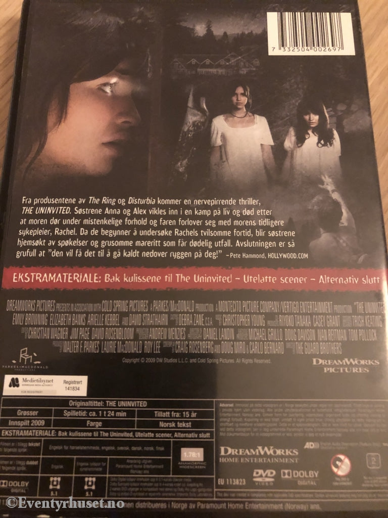 The Uninvited. 2009. Dvd. Dvd