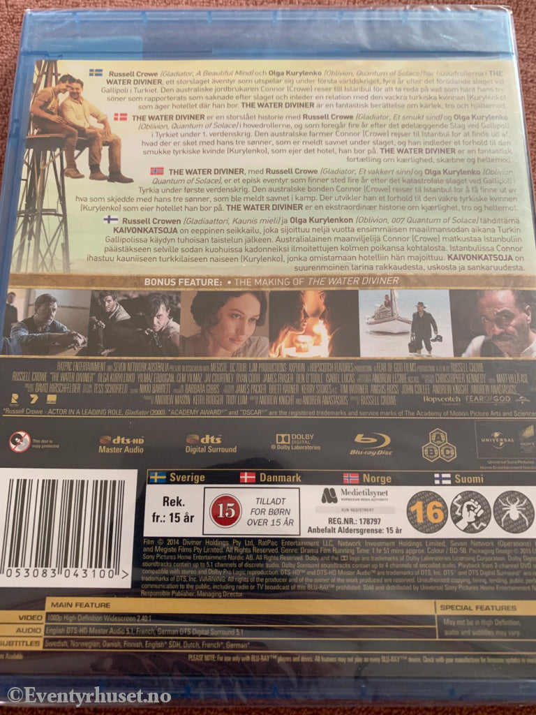 The Water Diviner. Blu-ray. Ny i plast!