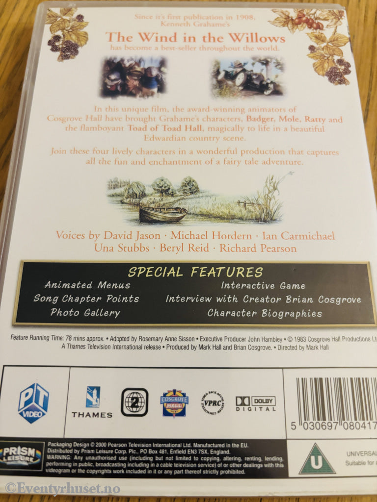 The Wind in the Willows (1996) . DVD.