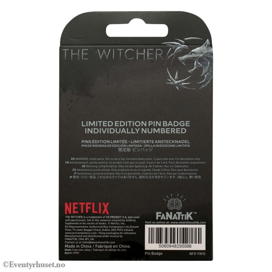 The Witcher Pin Badge Witcher Symbol Limited Edition Fashion & Accessories