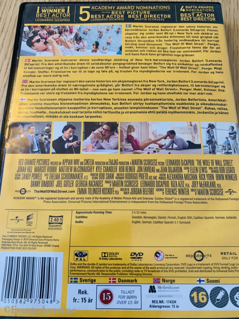 The Wolf Of Wall Street. Dvd. Dvd