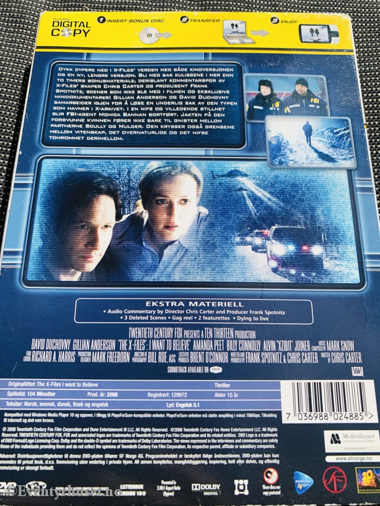 The X Files. Dvd Slipcase.